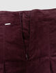 Girls’ burgundy pleated short skirt-8