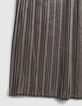 Robe midi noire bi mati&egrave;re pliss&eacute;e fille-3
