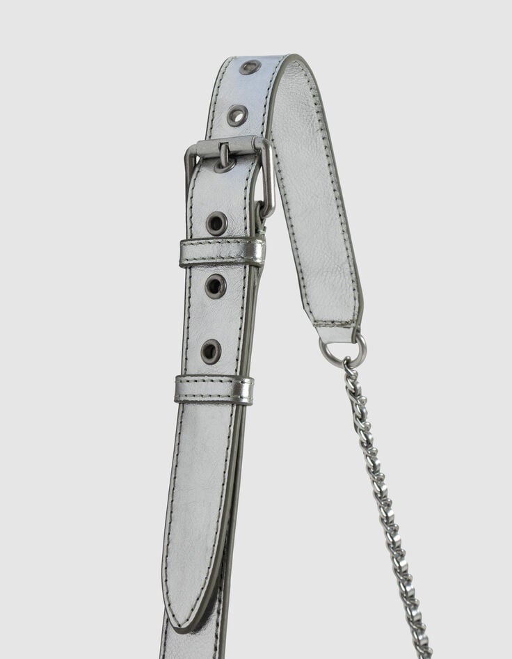 Women's 1440 silver quilted leather belt bag-6