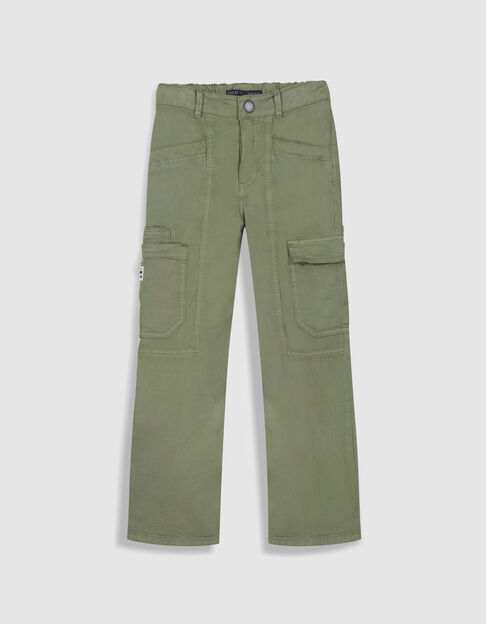 Lyocell&reg; khaki cargo pants for boys - IKKS