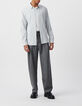 Chemise REGULAR blanche rayures marine SEAWOOL&reg; Homme-3