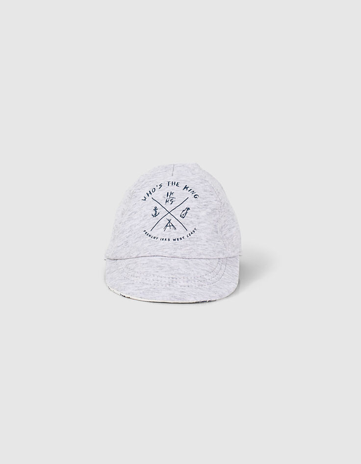 Casquette blanc cassé imprimé toile de Jouy bébé garçon -2