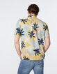 Beige REGULAR hemd gele bloemenprint heren-3