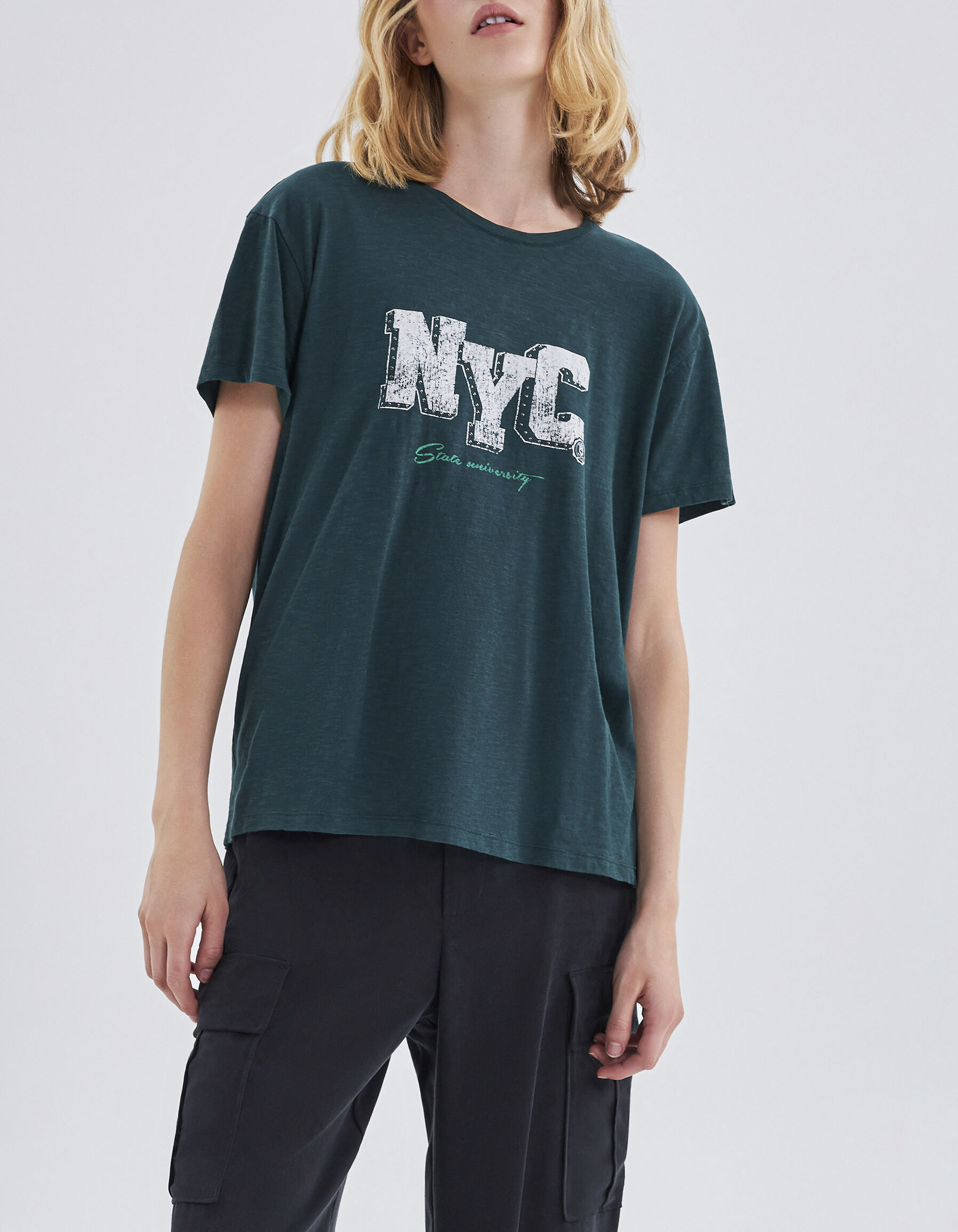 Camiseta store tachuelas mujer