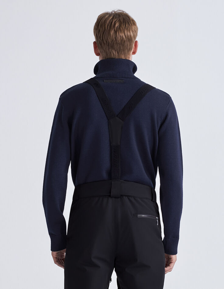 Men’s navy knit IKKS x DUVILLARD zip-neck sweater-4 Men’s navy knit IKKS x DUVILLARD zip-neck sweater-4