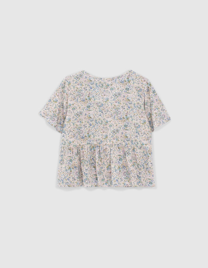 Blusa crudo Ecovero™ estampado flores niña - IKKS