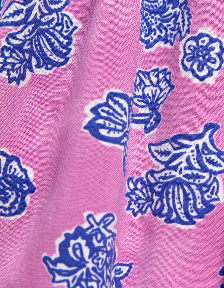 Baby girls’ mauve LENZING™ ECOVERO™ Indian floral dress-8