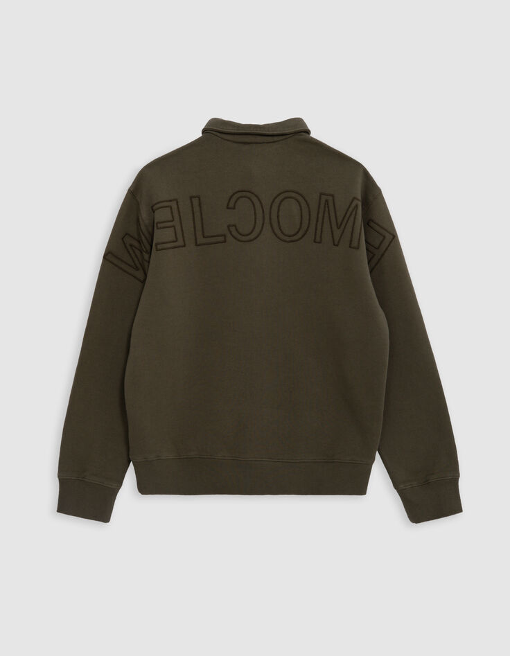 Sudadera caqui maxi mensaje bordado espalda niño-3 Sudadera caqui maxi mensaje bordado espalda niño-3