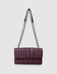 Sac à main bordeaux bordure microbilles fille-8