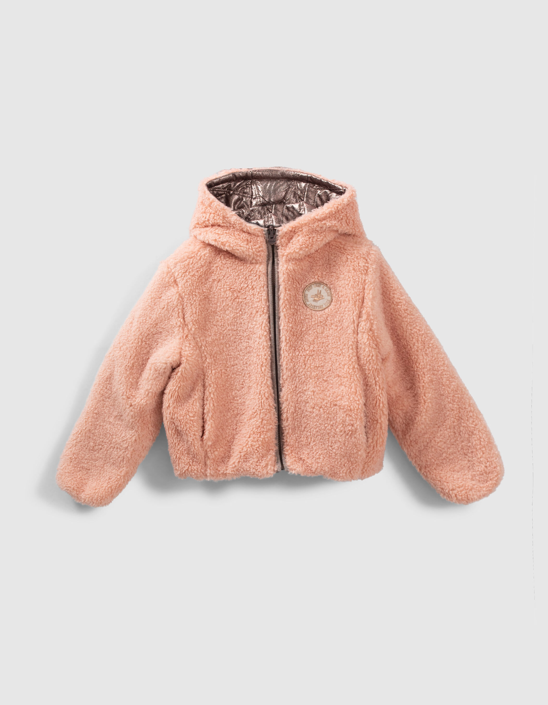 Girls pink sherpa jacket new arrivals