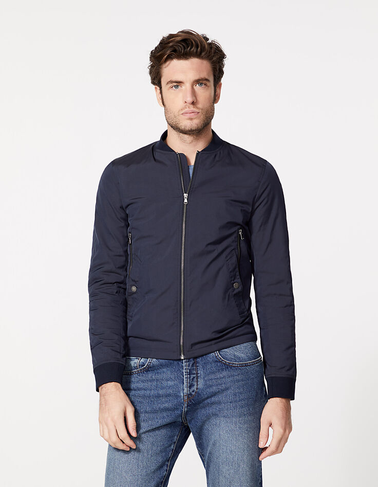 Marineblaue Herrenjacke-2