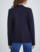 Veste de costume marine maille &agrave; rayures tennis Femme-2