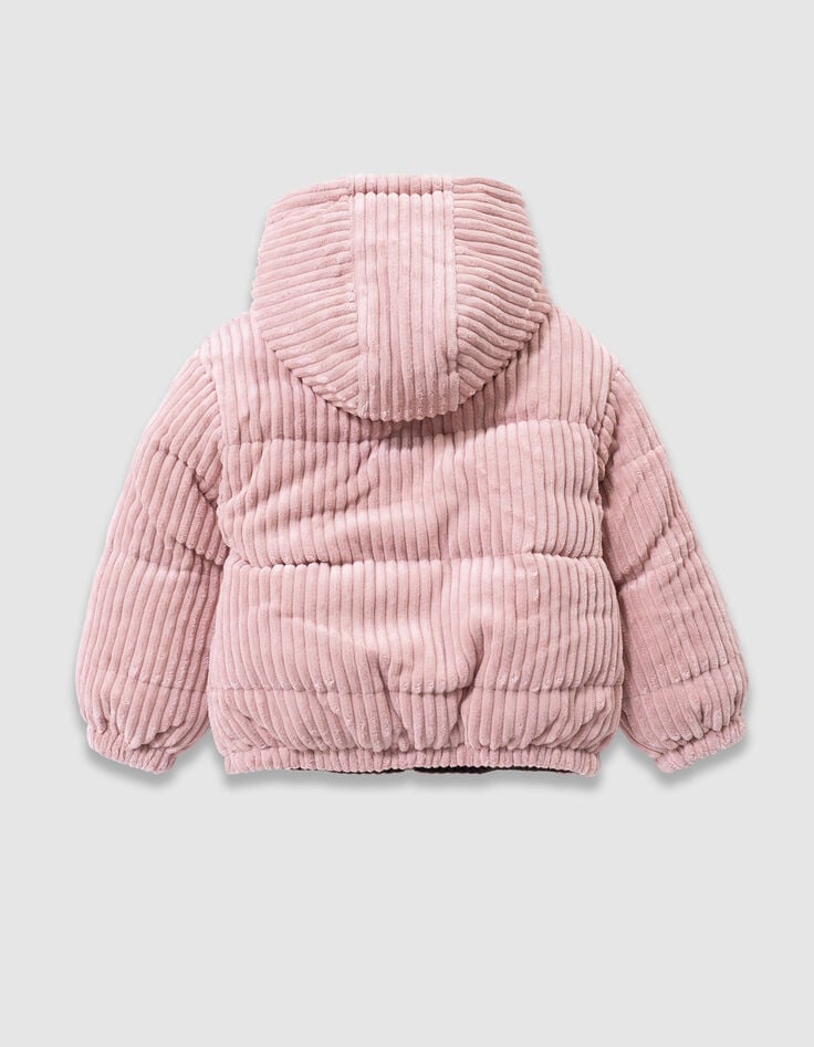 Plumas reversible caqui y rosa pana niña-6 Plumas reversible caqui y rosa pana niña-6