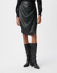 Black wrap pencil skirt Women-2