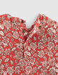 Rotes T-Shirt mit Blumenprint für Babymädchen-5