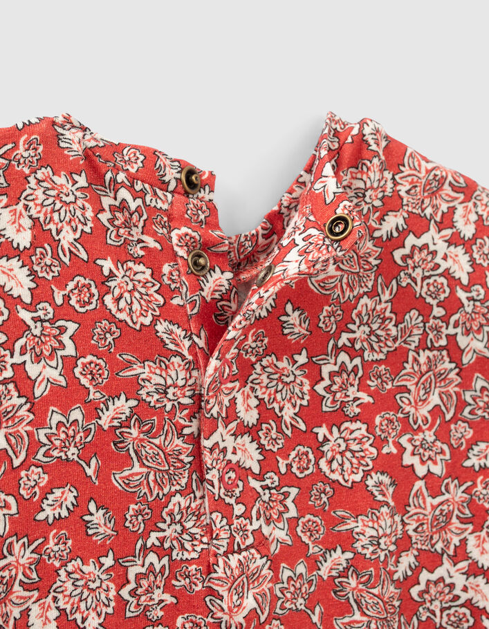 T-shirt rouge imprimé floral bébé fille - IKKS