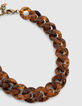 Collar beige carey eslab&oacute;n gourmette mujer-3