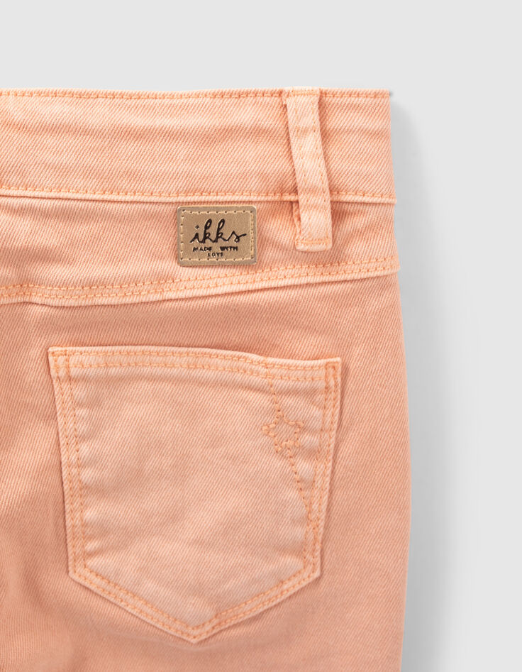 Orangefarbene Mom-Mädchenjeans-4