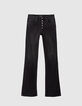 Zwarte flare jeans hoge taille dames-1
