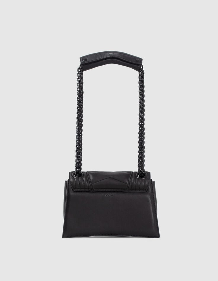 Tas THE 1 Timeless zwart doorstikt leer Maat S Dames-3