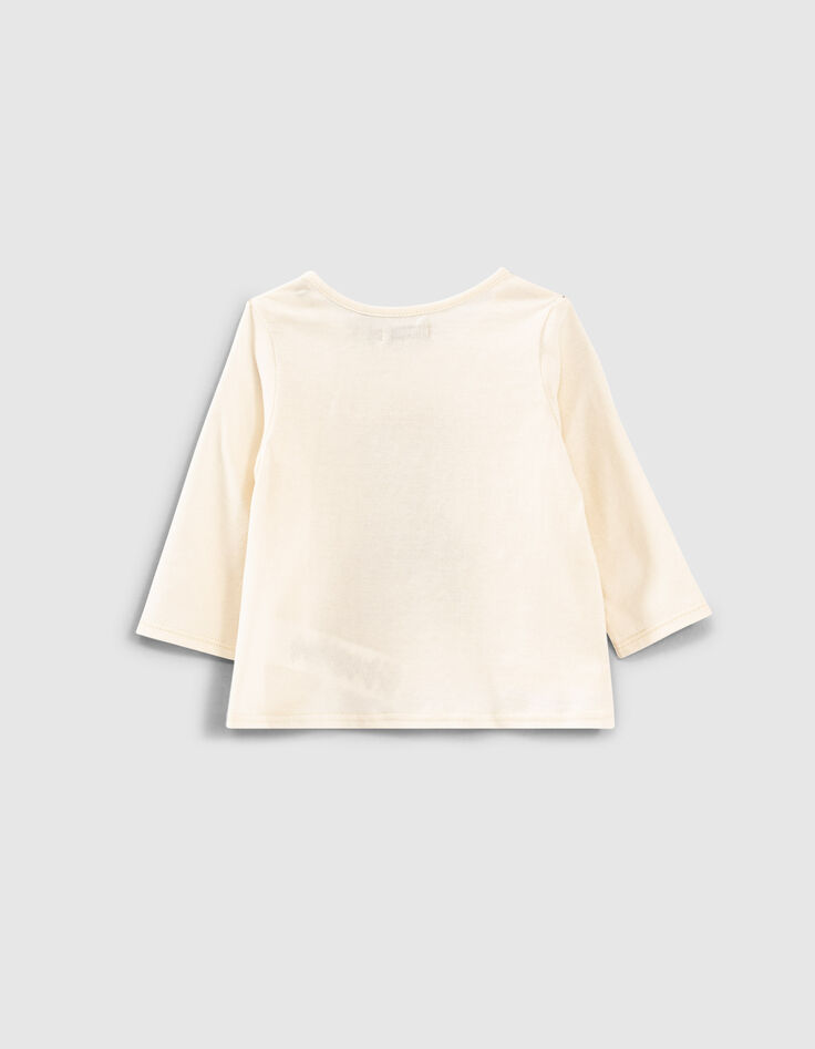 Cremeweißes Bio-Shirt mit Matrosen-Löwin für Babymädchen-3 Cremeweißes Bio-Shirt mit Matrosen-Löwin für Babymädchen-3