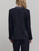 Schwarze Jacquard-Anzugjacke f&uuml;r  mit kunstvollem Muster-3