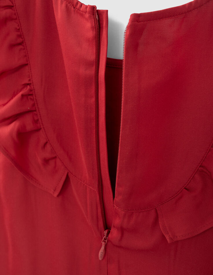 Rote, ärmellose Mädchenbluse-6