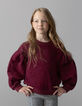 Cardigan marine matelassé imprimé léopard-noeud fille-2