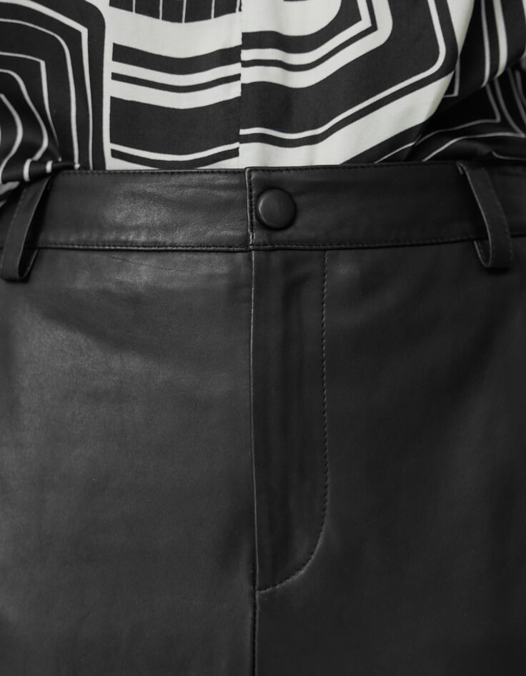 Pure Edition-Damenrock aus schwarzem Leder-4