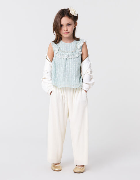 Aqua Mädchenbluse mit Blumenprint - IKKS