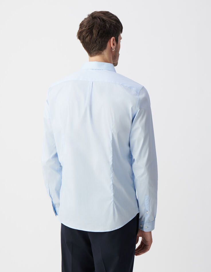 Camisa SLIM cielo popelina hombre-3