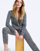 Veste tailleur en crêpe imprimé panthère femme-1