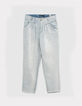 White Blue Mom-Mädchenjeans -2
