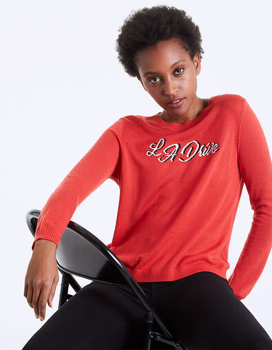 Jersey tricot punto fino mensaje L.A Drive mujer - IKKS
