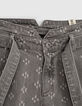 Light grey jeansshort bio slijtplekken meisjes-5