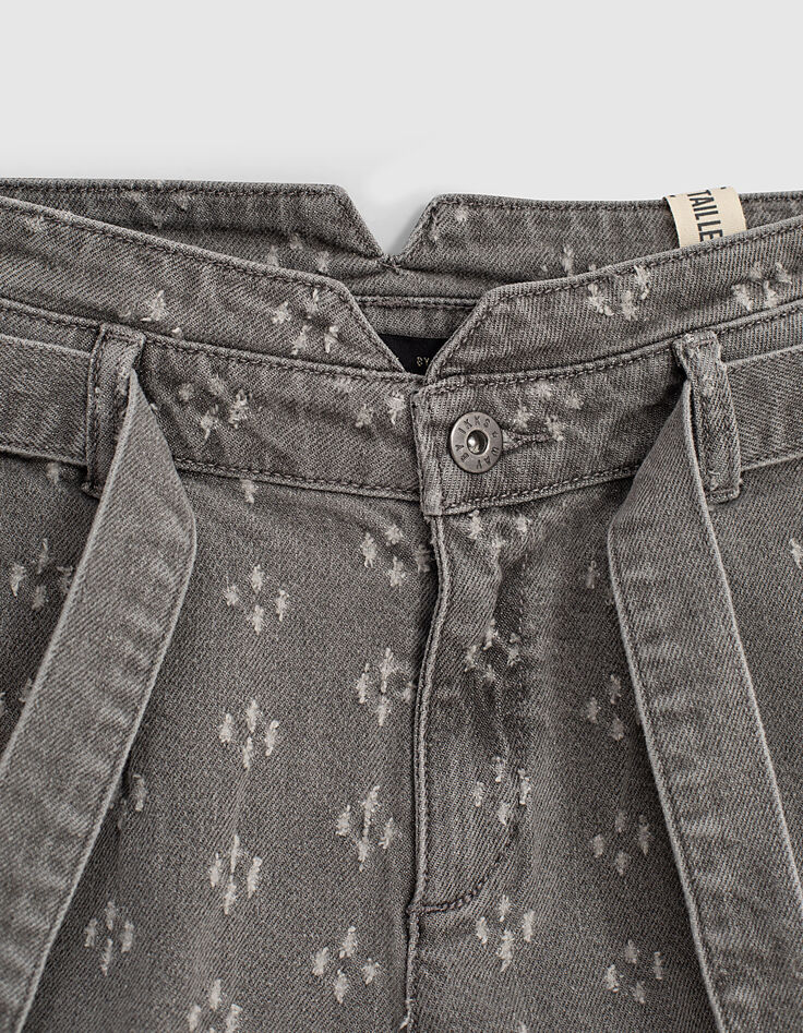 Light grey jeansshort bio slijtplekken meisjes-5 Light grey jeansshort bio slijtplekken meisjes-5