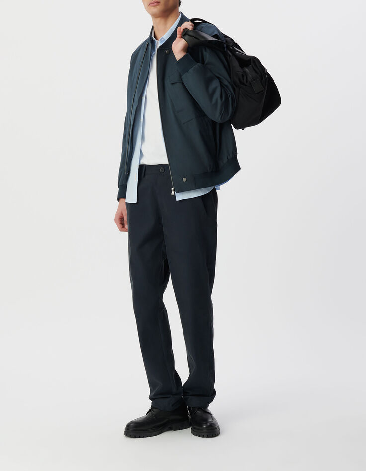 Men&rsquo;s ink soft nylon bomber jacket-6