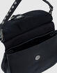 Sac besace The Small Plumber cuir noir clous bijoux femme-2