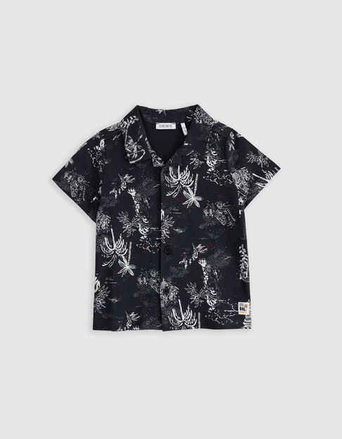 Chemise grise à imprimé jungle bébé garçon - IKKS