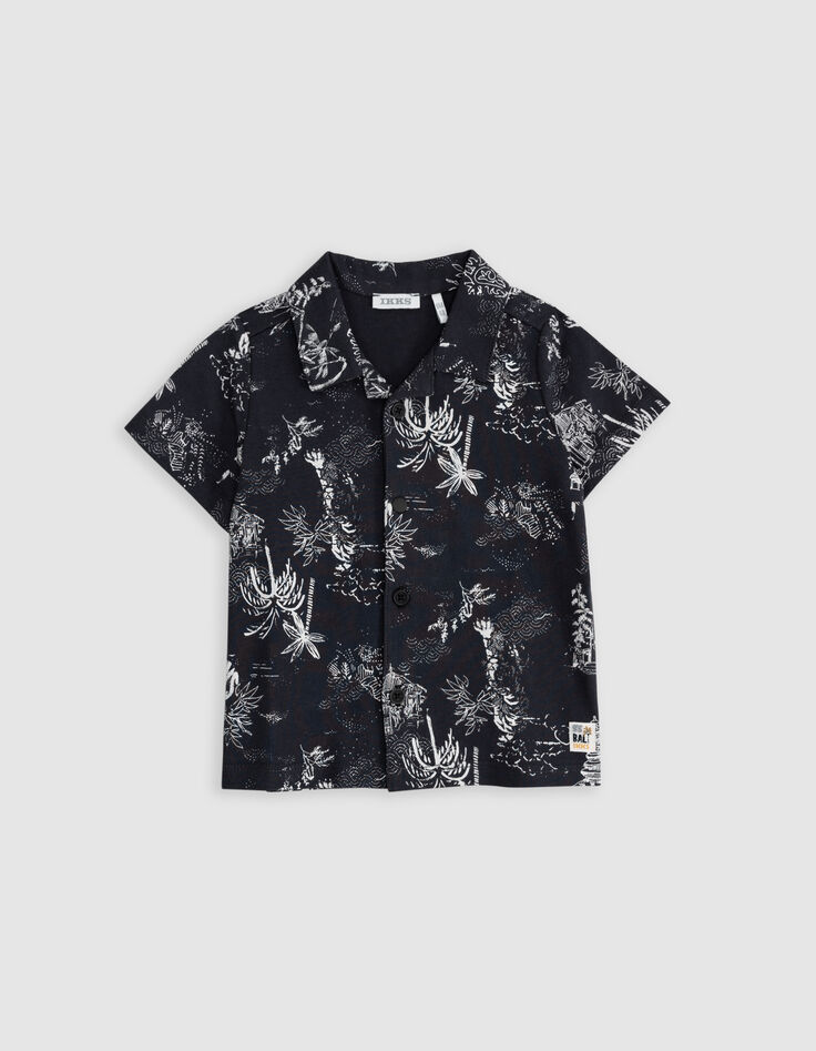 Baby boy grey jungle shirt-1