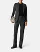 Pantalon de costume gris motif rayures tennis Femme-1