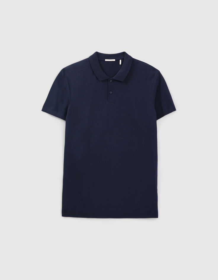 Marineblaues Herrenpoloshirt aus Baumwollmodal-6 Marineblaues Herrenpoloshirt aus Baumwollmodal-6