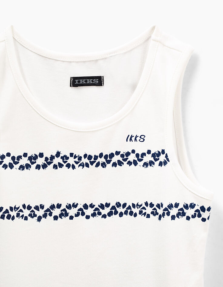 Robe 2 en 1 navy et blanc avec top zippé fille-6