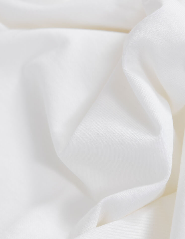 Camiseta cuello redondo blanca flores mensaje-6 Camiseta cuello redondo blanca flores mensaje-6