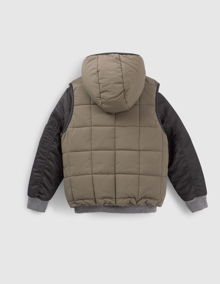 Bomber 3 en 1 camel y plumas sin mangas niño-4 Bomber 3 en 1 camel y plumas sin mangas niño-4