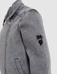 Veste en jean gris esprit motard fille-6