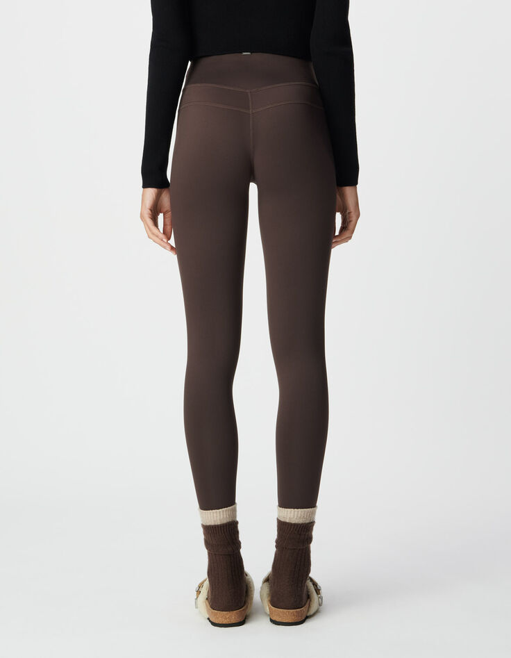 Pantal&oacute;n pitillo marr&oacute;n punto mujer-4