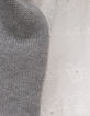 Grauer Mädchenstrickpullover Mischgewebe Popeline-Stick-6