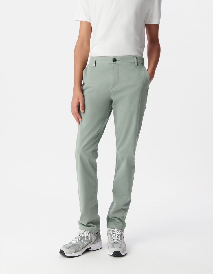 Men’s grey blue SLIM chinos-2