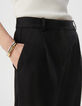 Pantalon de tailleur noir large maille Milano Femme-5